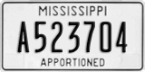Mississippi, Apportioned