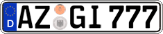 German license plate, Regular plates