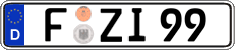 German license plate, Regular plates