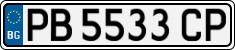 License plate of Bulgaria, Cars