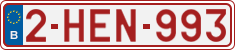 License plate of Belgium, Regular plates (2010)