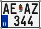license plates of Hungary, Regular plates (2022)