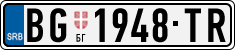 License plate of Serbia, Cars