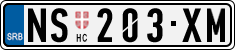 License plate of Serbia, Cars
