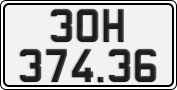 License plate of Vietnam, Cars