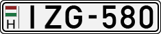 license plates of Hungary, Cars (1990)