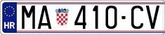 License plate of Croatia, Regular plates
