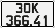 License plate of Vietnam, Cars