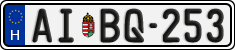license plates of Hungary, Regular plates (2022)