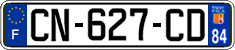 French license plate, SIV (ordinary)
