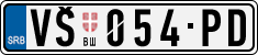 License plate of Serbia, Cars