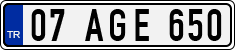 License plate of Turkey, Regular plates
