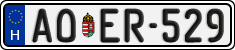license plates of Hungary, Regular plates (2022)