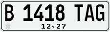 License plate of Indonesia, Regular plates