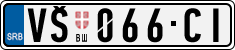 License plate of Serbia, Cars
