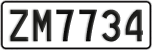 License plate of New Zealand, AB1(234)