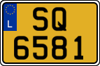 License plate of Luxembourg, 2003 year system