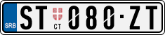 License plate of Serbia, Cars