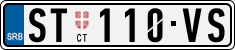 License plate of Serbia, Cars