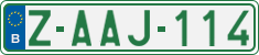 License plate of Belgium, Regular plates (2010)