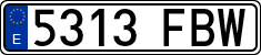 License plates of Spain, Ordinary (2000)