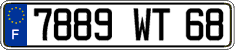 French license plate, FNI