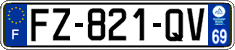 French license plate, SIV (ordinary)