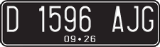 License plate of Indonesia, Regular plates