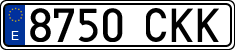 License plates of Spain, Ordinary (2000)