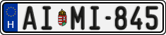 license plates of Hungary, Regular plates (2022)