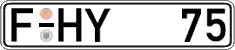 German license plate, Regular plates