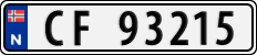License plate of Norway, Cars