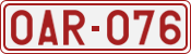 License plate of Belgium, 1951 year system