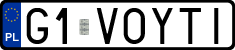 License plates of Poland, Vanity Plates