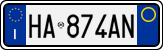 License plate of Italy, Cars (1994 year series)