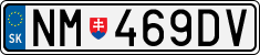 License plate of Slovakia, Cars
