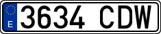 License plates of Spain, Ordinary (2000)