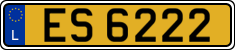 License plate of Luxembourg, 2003 year system