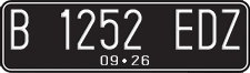 License plate of Indonesia, Regular plates