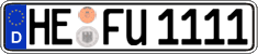 German license plate, Regular plates