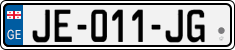License plate of Georgia, Cars (2014)