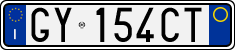 License plate of Italy, Cars (1994 year series)