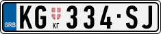 License plate of Serbia, Cars
