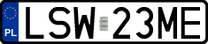 License plates of Poland, Regular car plates