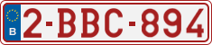 License plate of Belgium, Regular plates (2010)