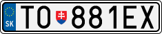 License plate of Slovakia, Cars
