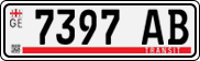 License plate of Georgia, Export transit plates