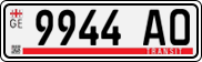 License plate of Georgia, Export transit plates
