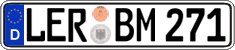 German license plate, Regular plates