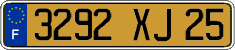 French license plate, FNI